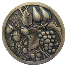 Notting Hill Cabinet Hardware Tuscan Bounty Antique Brass 1-3-8" diameter - cabinetknobsonline