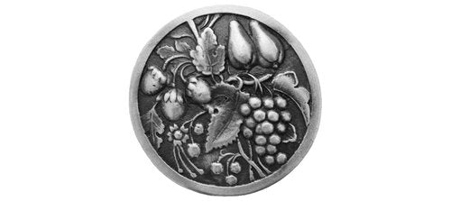 Notting Hill Cabinet Hardware Tuscan Bounty Antique Pewter 1-3-8" diameter - cabinetknobsonline