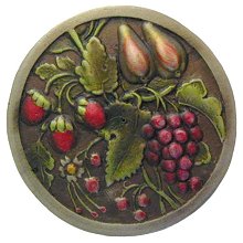 Notting Hill Cabinet Hardware Tuscan Bounty Brass Hand Tinted 1-3-8" diameter - cabinetknobsonline