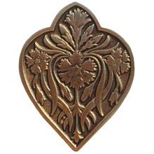 Notting Hill Cabinet Knob Dianthus Antique Brass 1-1-2" w x 1-7-8" h - cabinetknobsonline