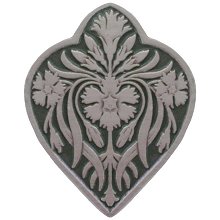 Notting Hill Cabinet Knob Dianthus-Sage Antique Pewter-Sage (green) 1-1-2" w x 1-7-8" h - cabinetknobsonline