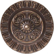 Notting Hill Back Plate Kensington Dark Brass 1-1-2" diameter - cabinetknobsonline