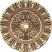 Notting Hill Cabinet Hardware Back Plate Kensington 24K Satin Gold 1-1-2" diameter - cabinetknobsonline
