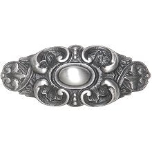 Notting Hill Back Plate Queensway Antique Pewter 2-5-8" x 1" - cabinetknobsonline