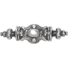 Notting Hill Cabinet Knob Pembridge Antique Pewter 3-1-8" x 3-4" - cabinetknobsonline