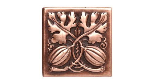 Notting Hill Cabinet Knob Autumn Squash Antique Copper 1-1-2" square - cabinetknobsonline