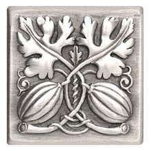 Notting Hill Cabinet Knob Autumn Squash Antique Pewter 1-1-2" square - cabinetknobsonline