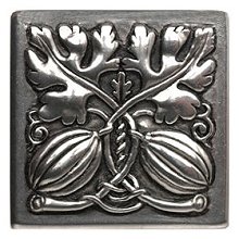 Notting Hill Cabinet Knob Autumn Squash Brilliant Pewter 1-1-2" square - cabinetknobsonline