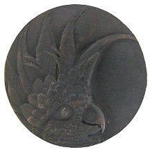 Notting Hill Cabinet Knob Cockatoo (Small - Left side) Dark Brass 1-3-8" diameter - cabinetknobsonline
