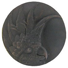 Notting Hill Cabinet Knob Cockatoo (Large - Left side) Dark Brass 2" diameter - cabinetknobsonline