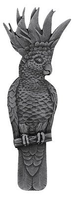 Notting Hill Cabinet Pull Cockatoo (Vertical - Left side) Antique Pewter 4-5-8" x 1-3-4" - cabinetknobsonline