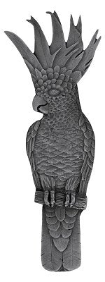 Notting Hill Cabinet  Pull Cockatoo (Vertical - Right side) Antique Pewter  4-5-8" x 1-3-4" - cabinetknobsonline