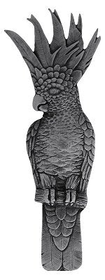 Notting Hill Cabinet Pull Cockatoo (Vertical - Right side) Brilliant Pewter  4-5-8" x 1-3-4" - cabinetknobsonline