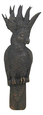 Notting Hill Cabinet Pull Cockatoo (Vertical - Left side) Dark Brass 4-5-8" x 1-3-4" - cabinetknobsonline