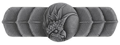 Notting Hill Cabinet Pull Cockatoo (Horizontal - Left side) Antique Pewter  4-1-4" x 1-1-2" - cabinetknobsonline