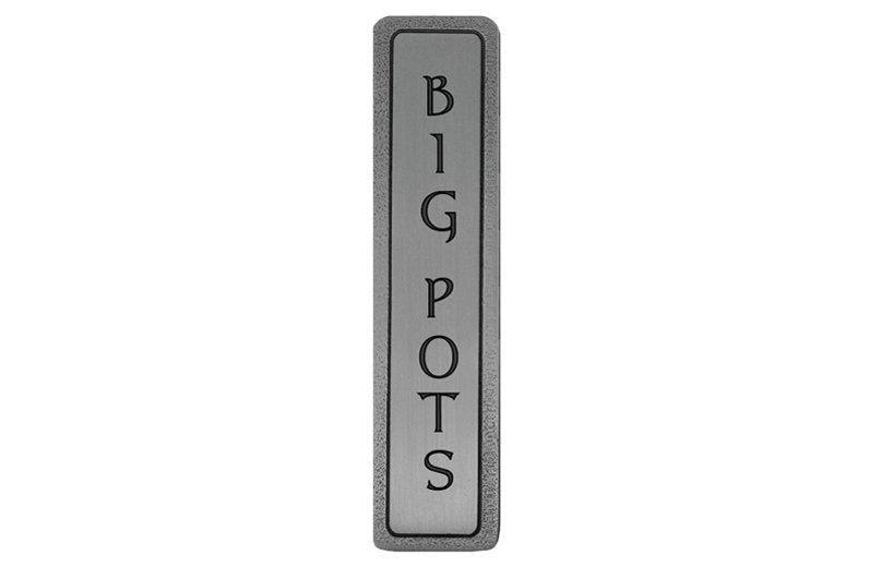 Notting Hill Cabinet Pull "BIG POTS" (Vertical) Antique Pewter 4" x 7-8" - cabinetknobsonline