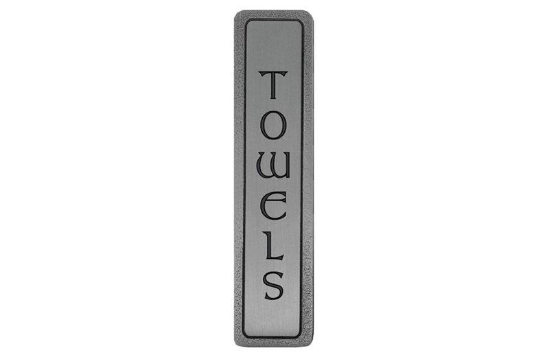 Notting Hill Cabinet Pull "TOWELS" (Vertical) Antique Pewter  4" x 7-8" - cabinetknobsonline