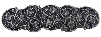 Notting Hill Cabinet Pull Ivy with Berries Antique Pewter 4" x 1-1-8" - cabinetknobsonline