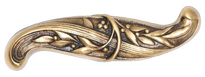 Notting Hill Cabinet Pull Chelsea 24K Satin Gold 3-5-8" x 7-8" - cabinetknobsonline