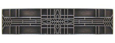 Notting Hill Cabinet Pull Prairie Tulips Antique Pewter 3-3-4" x 7-8" - cabinetknobsonline