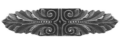 Notting Hill Cabinet Pull Opulent Scroll Antique Pewter 3-3-4" x 7-8" - cabinetknobsonline