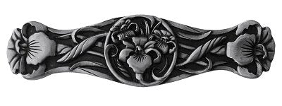 Notting Hill Cabinet Pull River Iris Brilliant Pewter3-7-8" x 1" - cabinetknobsonline