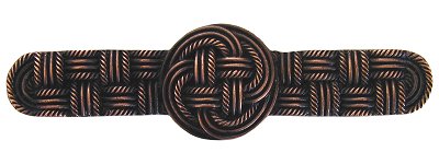 Notting Hill Cabinet Pull Classic Weave Antique Copper 4-1-8" x 1-1-8" - cabinetknobsonline