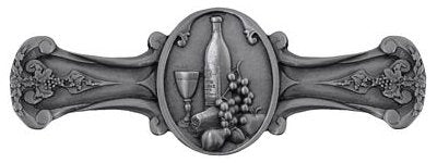 Notting Hill Cabinet Pull Best Cellar Wine Antique Pewter 4" x 1-1-2" - cabinetknobsonline