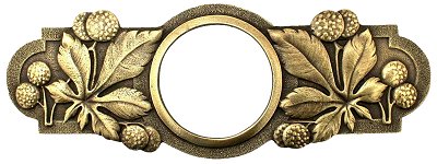 Notting Hill Cabinet Pull Horse Chestnut Antique Brass 5" x 1-7-8" - cabinetknobsonline