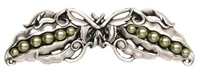 Notting Hill Cabinet Pull Pearly Peapod Brilliant Pewter 5" x 1-1-2" - cabinetknobsonline