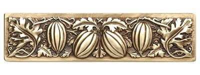 Notting Hill Cabinet Pull Autumn Squash Antique Brass 4-7-8" x 1-1-4" - cabinetknobsonline