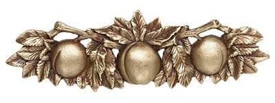 Notting Hill Cabinet Pull Georgia Peach Antique Brass 5" x 1-1-2" - cabinetknobsonline