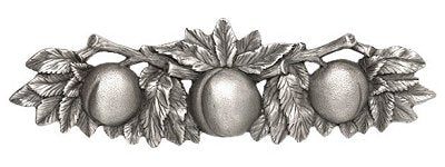 Notting Hill Cabinet Pull Georgia Peach Antique Pewter 5" x 1-1-2" - cabinetknobsonline