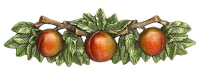 Notting Hill Cabinet Pull Georgia Peach Pewter Hand Tinted 5" x 1-1-2" - cabinetknobsonline