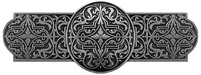 Notting Hill Cabinet Pull Renaissance Brilliant Pewter  4" x 1-1-2" - cabinetknobsonline