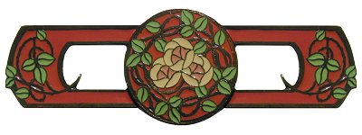 Notting Hill Cabinet Pull Delaney's Rose-Rose Dark Brass (Enameled)  3-7-8" x 1-1-4" - cabinetknobsonline