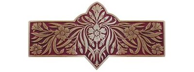 Notting Hill Cabinet Pull Dianthus-Cayenne Antique Brass-Cayenne  (red) 4-3-8" x 2-1-4" - cabinetknobsonline
