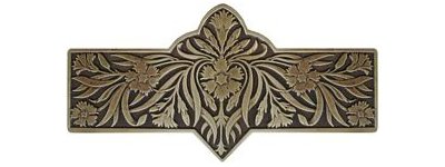 Notting Hill Cabinet Pull Dianthus Antique Brass 4-3-8" x 2-1-4" - cabinetknobsonline