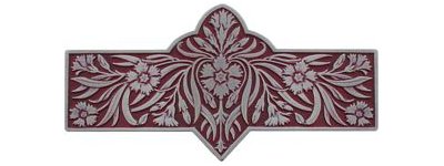 Notting Hill Cabinet Pull Dianthus-Cayenne Antique Pewter-Cayenne  (red) 4-3-8" x 2-1-4" - cabinetknobsonline
