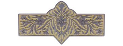 Notting Hill Cabinet Pull Dianthus-Saffron Antique Pewter-Saffron (yellow) 4-3-8" x 2-1-4" - cabinetknobsonline