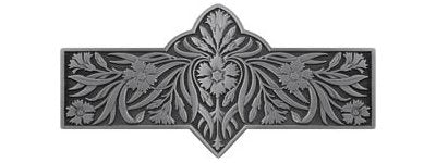 Notting Hill Cabinet Pull Dianthus Antique Pewter  4-3-8" x 2-1-4" - cabinetknobsonline