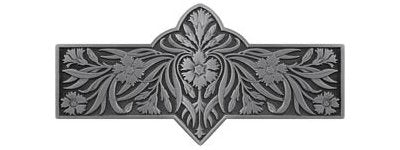 Notting Hill Cabinet Pull Dianthus Antique Pewter  4-3-8" x 2-1-4" - cabinetknobsonline