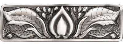 Notting Hill Cabinet Pull Hope Blossom Antique Pewter 4-1-8" x 1-3-8" - cabinetknobsonline