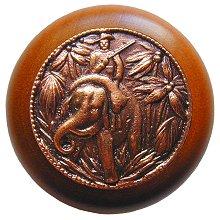 Notting Hill Cabinet Knob Jungle Patrol-Cherry Antique Copper 1-1-2" diameter - cabinetknobsonline