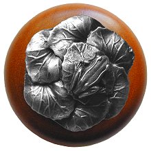 Notting Hill Cabinet Knob Leap Frog-Cherry Antique Pewter 1-1-2" diameter - cabinetknobsonline