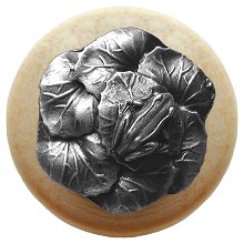 Notting Hill Cabinet Knob Leap Frog-Natural Antique Pewter 1-1-2" diameter - cabinetknobsonline