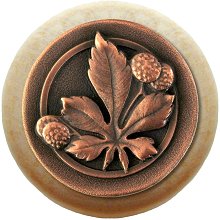 Notting Hill Cabinet Knob Horse Chestnut-Natural Antique Copper 1-1-2" diameter - cabinetknobsonline