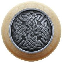 Notting Hill Cabinet Knob Celtic Isles-Natural Antique Pewter 1-1-2" diameter - cabinetknobsonline