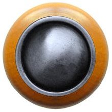 Notting Hill Cabinet Knob Plain Dome-Maple Antique Pewter 1-1-2" diameter - cabinetknobsonline