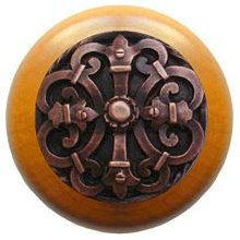 Notting Hill Cabinet Knob Chateau-Maple Antique Copper 1-1-2" diameter - cabinetknobsonline